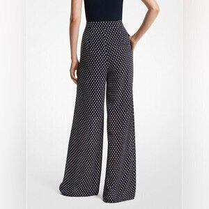Michael Michael Kors Polka Dot Georgette Wide-Leg Trousers